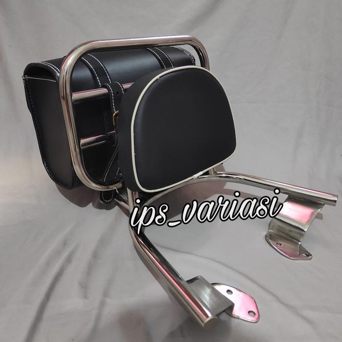 Gambar Aksesoris motor fino back rack fino bantalan plus tas aksesories fino dari Ips variasi undefined Tokopedia