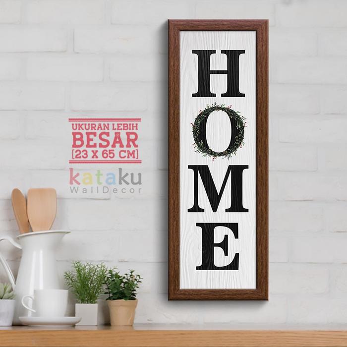 Gambar Hiasan Dinding Rustic Tulisan HOME Sign Dekorasi Rumah Wall Decor - frame coklat, Potrait dari Kataku Wall Decor undefined Tokopedia