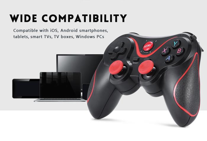 Gambar Game Controller T3 Wireless Bluetooth 3.0 Android - GAMEPAD X3 dari Vision Multicom undefined Tokopedia