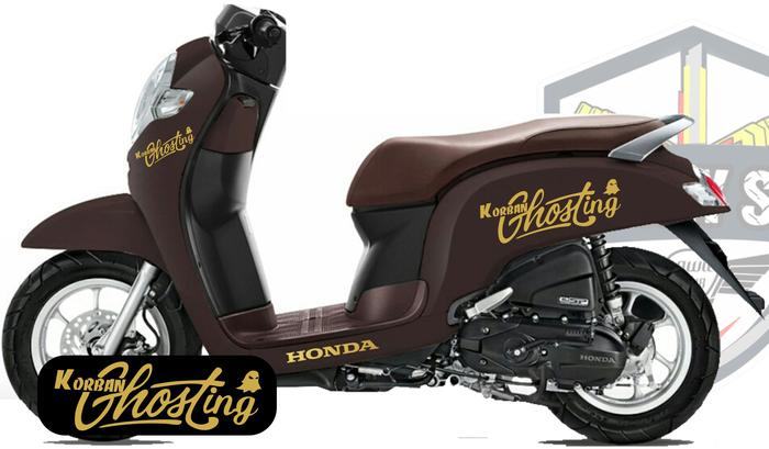 Gambar Sticker cutting Viral Scoopy/Matic korban Ghosting - gold dari Jack Ony Store undefined Tokopedia