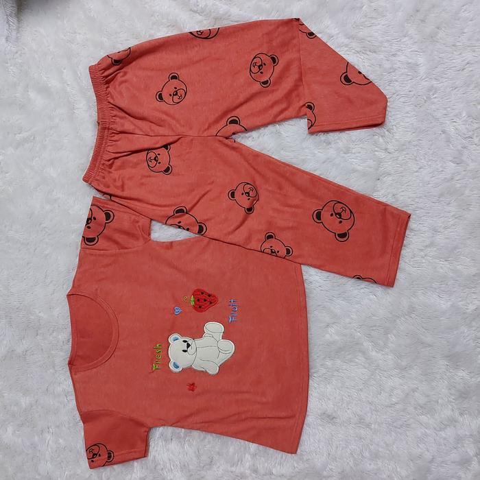Gambar stelan baju tidur CP bordir +sablon fruit 5-7 th - merah bata, 10 dari star kids89 undefined Tokopedia