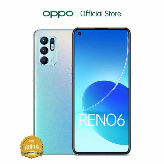 Gambar OPPO Reno6 8/128GB Garansi Resmi ( FREE GIFT MINI HOME TEATER ) - Aurora dari RF HANDPHONE undefined Tokopedia