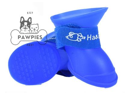 Gambar Sepatu Boots Karet Anjing Kucing Anti Air Hujan Dog Cat Pet Rain Shoes - Biru, S dari Pawpies.id undefined Tokopedia