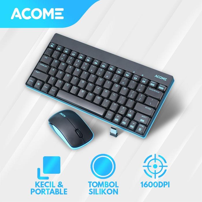 Gambar Acome AKM2000 USB Wireless Keyboard Mouse Bundle Set - AKM2000 only dari Excelencia undefined Tokopedia