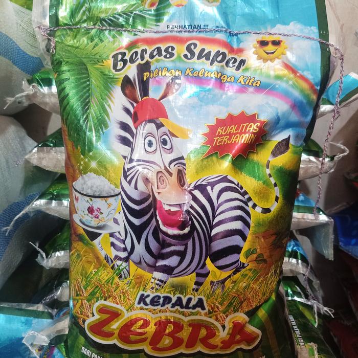 Gambar Beras SUPER KEPALA Cap ZEBRA Kemasan 5 KG Beras Utuh Dijamin ENAK dari antonwu undefined Tokopedia