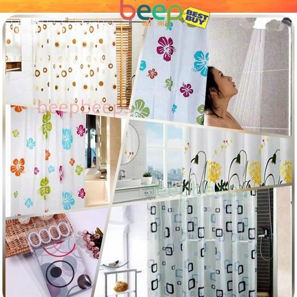 Gambar Tirai Gorden Kamar Mandi Shower Curtain - 5 dari BeepBeep Indonesia undefined Tokopedia