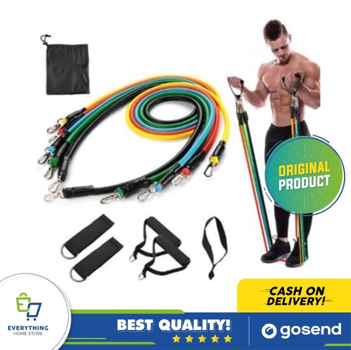 Gambar Power Resistance Band 11 Pcs Set Tali Tarik Karet Gym Yoga Fitness ORI dari Everything Home Store undefined Tokopedia