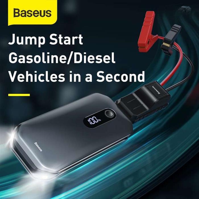 Gambar BASEUS JUMP STARTER POWERBANK 12000mAh 1000A JUMPER AKI MOBIL PORTABLE - Grey dari D&D-oLshop undefined Tokopedia