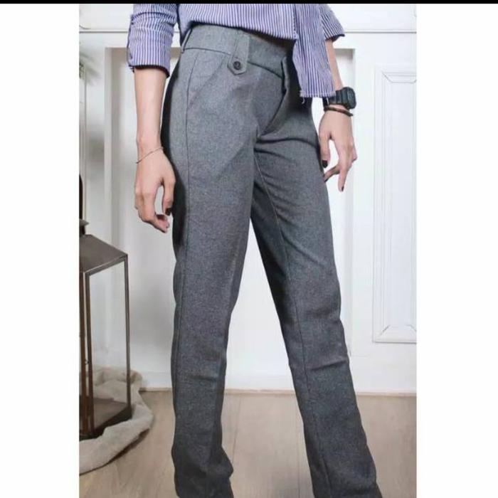 Gambar CELANA BAHAN CEWEK - Abu-abu, 2L dari fafinabutik_depok undefined Tokopedia