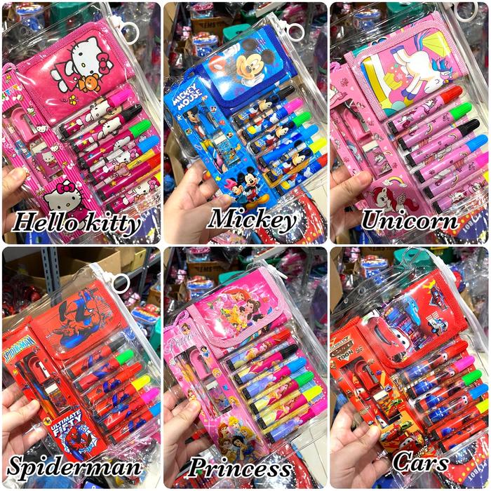 Gambar stationary set anak / tempat pensil set anak / dompet anak karakter - kitty dari paojars undefined Tokopedia