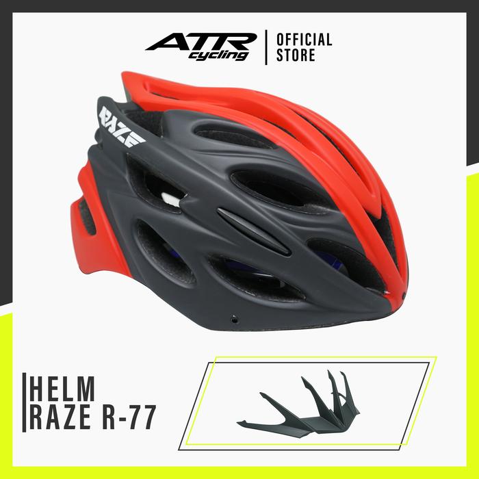 Gambar RAZE R77 Helm Sepeda roadbike MTB Black Red dari ATRCycling undefined Tokopedia