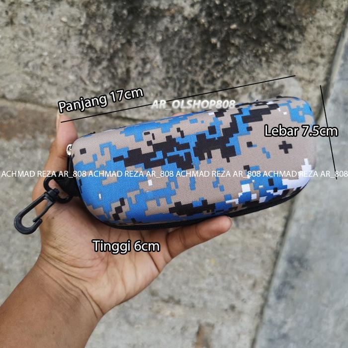 Gambar Hardcase Kacamata Tempat Kacamata Baca Kotak Kacamata Loreng Army Case - Loreng Biru dari Ar-olshop808 undefined Tokopedia