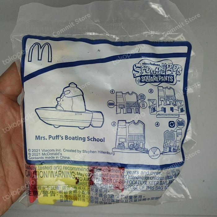 Gambar Mainan Happy Meal MCD Spongebob Squarepants Mrs. Puff's Boating School dari Commit Store undefined Tokopedia
