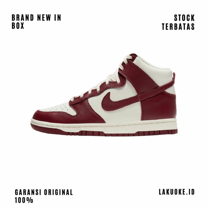 SEPATU NIKE DUNK HIGH SAIL TEAM RED PALE IVORY MAROON ORIGINAL 36 di  Tokopedia