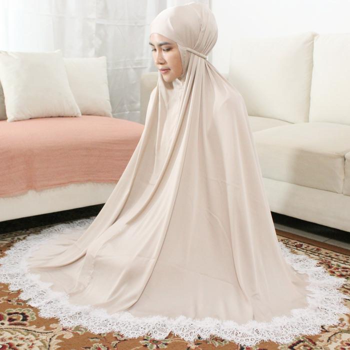 Gambar Premium Prayer Set / Mukena Premium Silk Pink Blush - nude dari dadoola.kids undefined Tokopedia