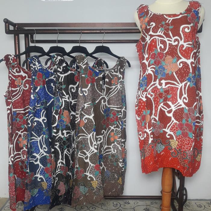 Gambar Baju Tidur Daster Batik | Batik Original | Batik baladewa | DST H 101 - Merah Tua, All Size dari Batik baladewa Store undefined 4 Tokopedia