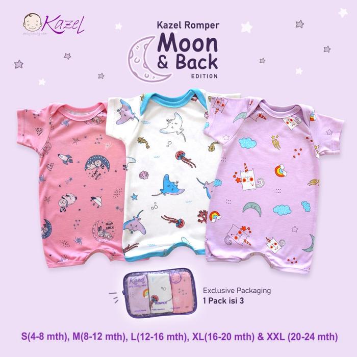 Gambar Kazel - Romper Girl Moon and Back Edition - XXL dari Chubby Baby Jakarta undefined Tokopedia