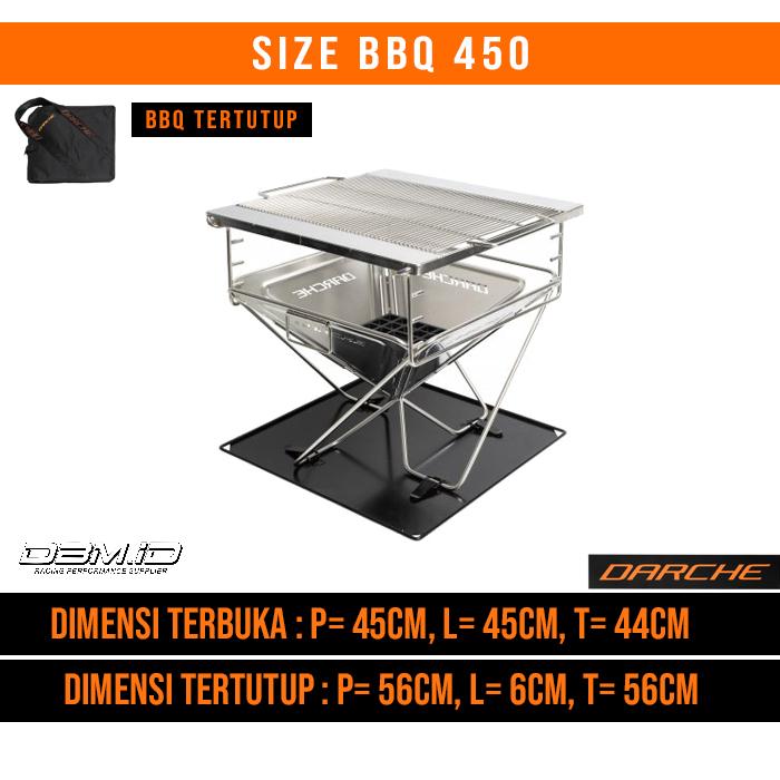 Gambar Pemanggang BBQ Portable Piknik Touring Camping DARCHE BBQ 450 & 310 - BBQ 450 dari DBM.ID undefined Tokopedia