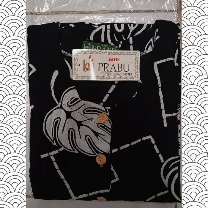 Gambar Daster Batik Kencana Ungu Original Model Prabu Special - abstrak hitam, Bunga kuning dari Laskar Batik undefined 5 Tokopedia