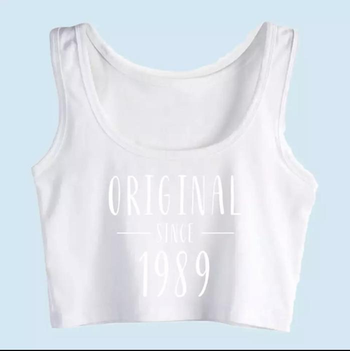 Gambar Crop Top Wanita Asli Sejak 1989 Pada Tahun 1989 Harajaku TankTop - XXL, Hitam dari rausportsstation undefined Tokopedia