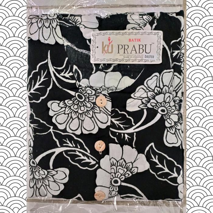 Gambar Daster Batik Kencana Ungu Original Model Prabu Special - abstrak hitam, Bunga kuning dari Laskar Batik undefined 4 Tokopedia