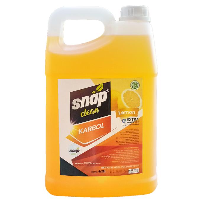Gambar Karbol Pembersih Lantai Snap Clean 4 Liter Pengiriman Regular - Lemon dari HealthyKlin undefined 4 Tokopedia