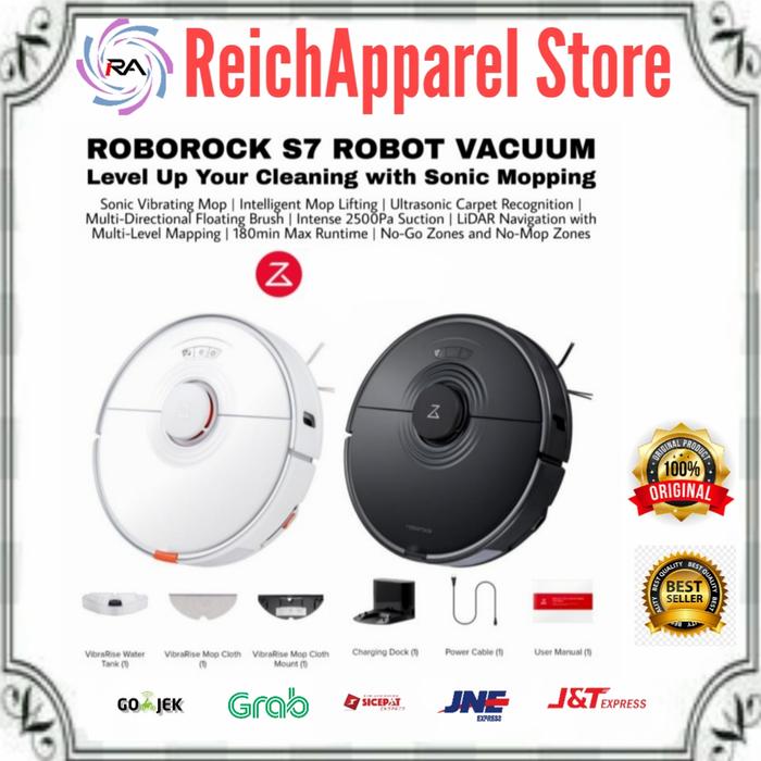 Jual ROBOROCK S7 Robot Vacuum Cleaner With Sonic Mop - Putih - Jakarta  Selatan - Reichapparel | Tokopedia