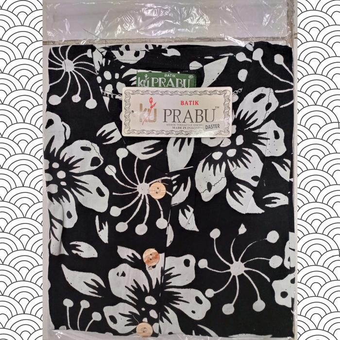 Gambar Daster Batik Kencana Ungu Original Model Prabu Special - abstrak hitam, Bunga kuning dari Laskar Batik undefined 3 Tokopedia