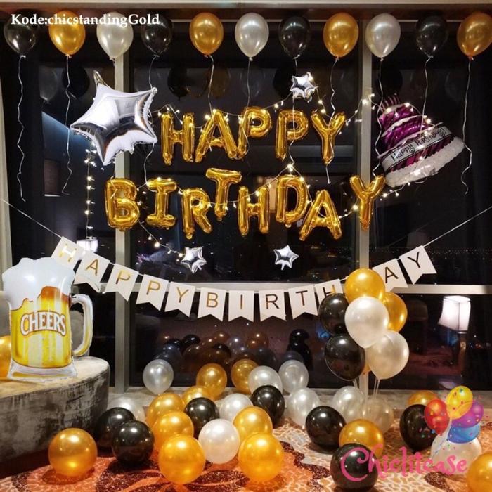 Gambar Paket Balon Huruf HBD Tulisan Happy Birthday Balloon Party Malang - Rose gold dari tokotritunggal undefined 5 Tokopedia