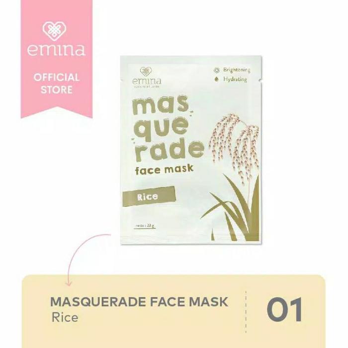 Gambar EMINA SHEET MASK MASQUERADE FACE MASK MASKER WAJAH - MASK RICE dari CHICBEAUTE undefined Tokopedia
