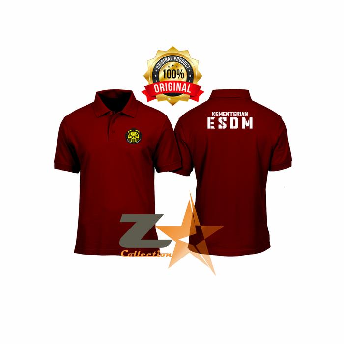 Gambar KAOS POLO KEMENTRIAN ESDM / BAJU ATASAN DEWASA - Maroon, L dari zidnibintang collection undefined 4 Tokopedia