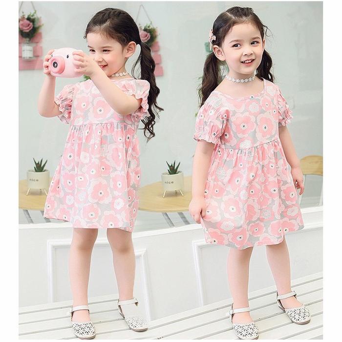 Jual DRESS CASUAL ANAK IMPORT BAJU RUMAHAN ADEM SANTAI PRINTED