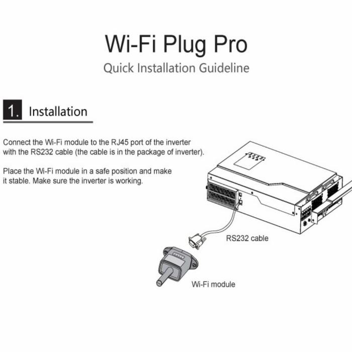 Wifi Plug Pro For Hybrid Batteryless 3000W 5000W