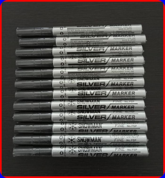 Gambar Spidol Permanent Snowman Paint Marker Fine Tip FGP FSP FWP - FSP Silver dari CV. LTI undefined Tokopedia