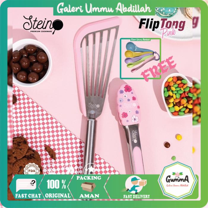 Gambar Fliptong Stein Steincookware Fliptong Flipper Stein + Food Tong Stein - Pink dari galeriummuabdillah undefined Tokopedia