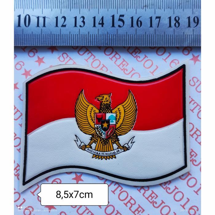 Gambar stiker garuda bendera merah putih indonesia tipe plastik emboss timbul - bendera dari sutorejo16 undefined Tokopedia