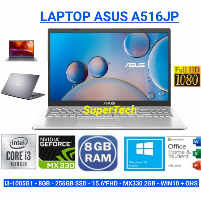 Jual LAPTOP ASUS A516JP i3-1005|RAM 8GB|256GB SSD|15.6"|MX330|W10 ...