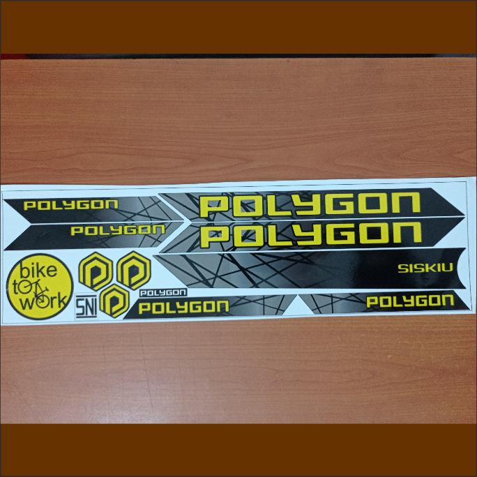 Gambar sticker sepeda polygon decal sepeda - Siskiu Kuning dari WNR STICKER undefined Tokopedia