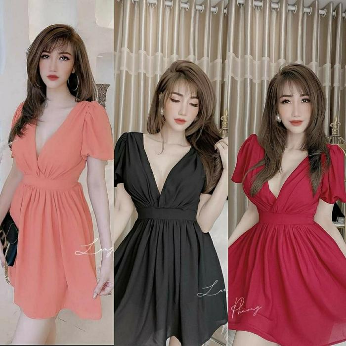 Jual mini dress scuba sexy monice size 