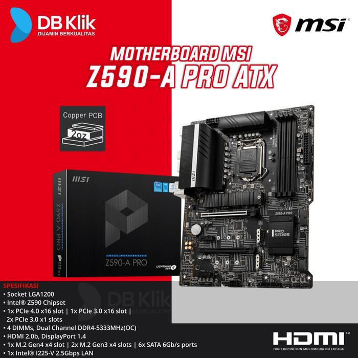 Motherboard MSI Z590-A PRO ATX LGA1200 HDMI DP - MSI Z590 A Pro ATX