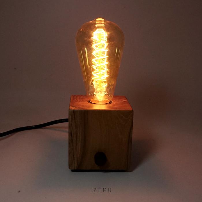 Gambar KIYU, Solid Teak Lamp with Dimmer Switch - 18AK dari IZEMU undefined Tokopedia