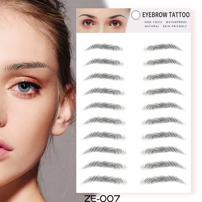 Gambar Sticker tatto alis stiker eyebrow waterproof - ZE 007 dari ponidora undefined Tokopedia