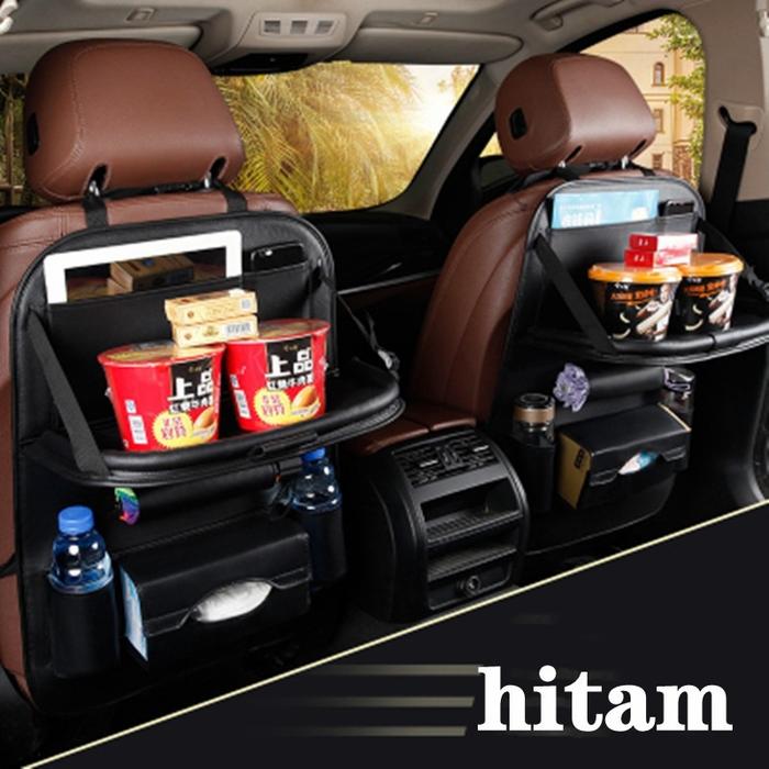 Gambar READY tas mobil punya meja premium leather kualitas mewah Car Seat - Hitam dari MARKETJAYA88 undefined Tokopedia