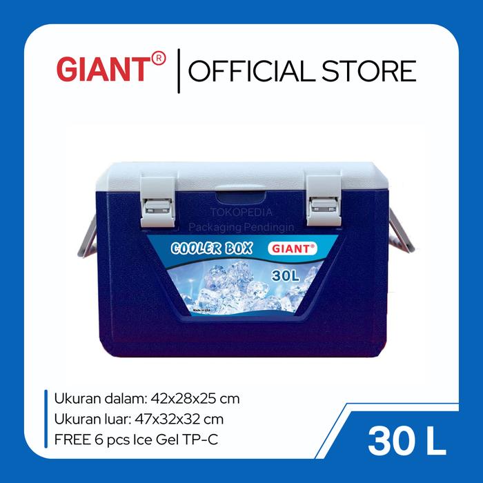Gambar CoolBox 30L 60L Cooler Box Besar Cool Box 30 Liter 60 Liter - 30L Blue dari Packaging Pendingin undefined Tokopedia