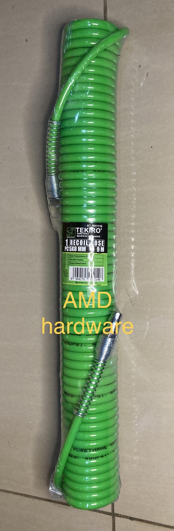 Gambar SELANG RECOIL ANGIN KOMPRESOR SPIRAL HOSE 6 & 9 Meter TEKIRO & KODENKI - TEKIRO 9 Meter dari AMD hardware undefined Tokopedia
