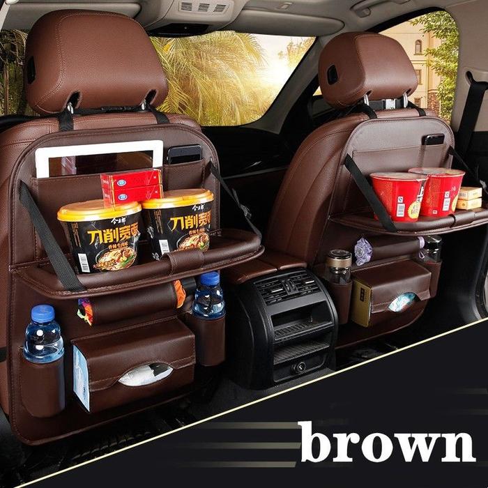 Gambar Car seat organizer mobil leather premium tas jok belakang mobil/meja - Cokelat dari HARAPANMULIA80 undefined Tokopedia