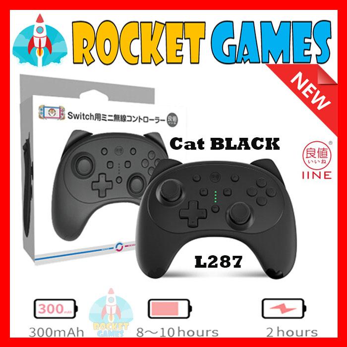 Gambar IINE Wireless Pro Controller Bluetooth Stick Nintendo Switch/Lite CAT - L287 CAT BLACK dari Rocket Games undefined Tokopedia