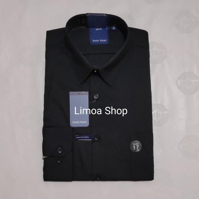 Gambar Kemeja Pria Formal STANLEY ADAMS Slim Fit Lengan Panjang Hitam KSA 09 - Hitam, 16 dari Limoa Shop undefined Tokopedia