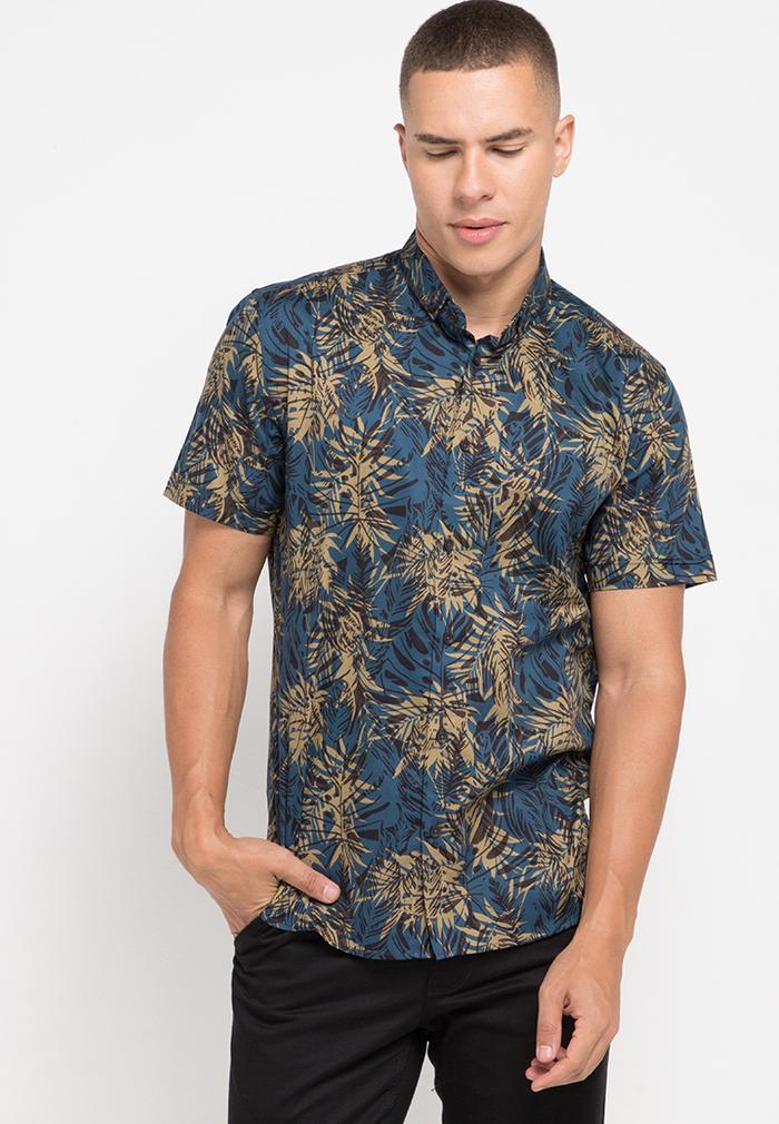 Gambar MOC Kemeja Lengan Pendek Slim Fit Pochinski 4 Bestbuy-Navy - XS dari MOC Indonesia undefined Tokopedia