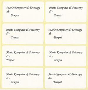 Gambar Cetak Label Undangan / Undangan Pernikahan / Undangan Acara - 121 Polos Left dari MARIO KOMPUTER undefined Tokopedia